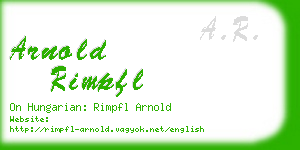 arnold rimpfl business card